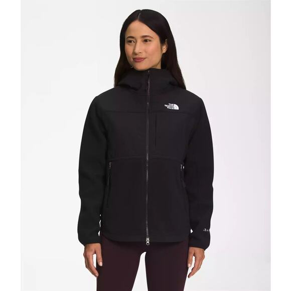 The North Face Full Zip Fleece Denali Hoodie Long Sleeve TNF Black Size L NWT - Picture 1 of 12